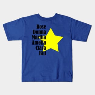 Doctor Who Names Kids T-Shirt